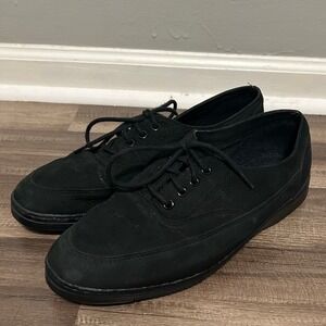 G.H. Bass Sport Men's Shoes 9M Black Soft Leather Lace Up Oxford Casual Sneakers